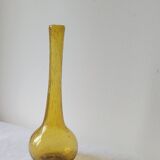 Soliflore vase in amber Biot glass