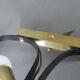 Pair of opaline tulip brass wall lamps