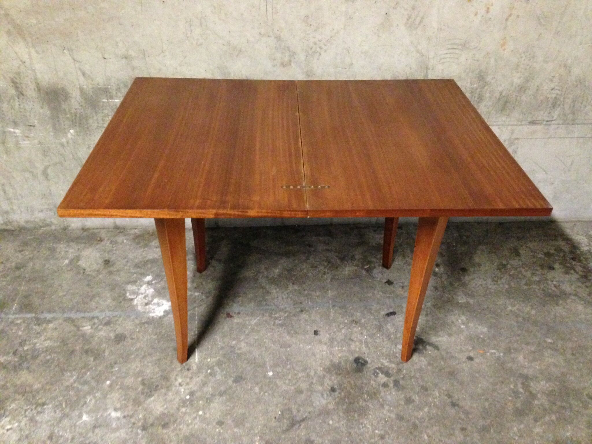 Table dining expandable wallet wood and veneer art déco