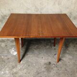 Table dining expandable wallet wood and veneer art déco