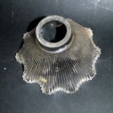 Tulip Striated molded pressed glass lamp cup