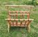 Vintage magazine rack in rattan and bamboo