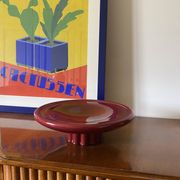 Paul Millet, Modern red vide poche / centerpiece, Sevres France 1930s