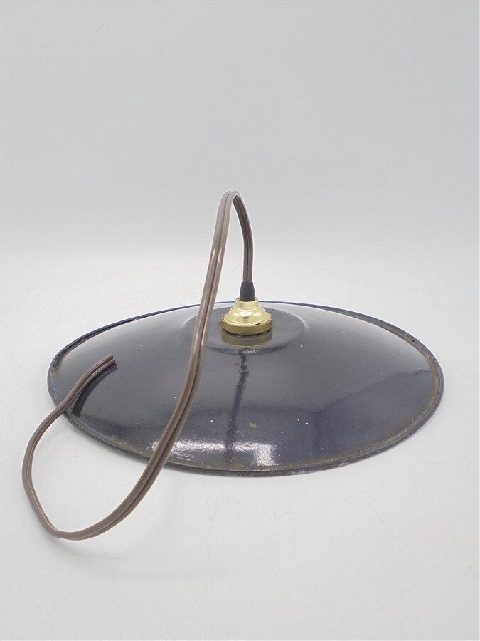 Black enamelled iron hanging lamp