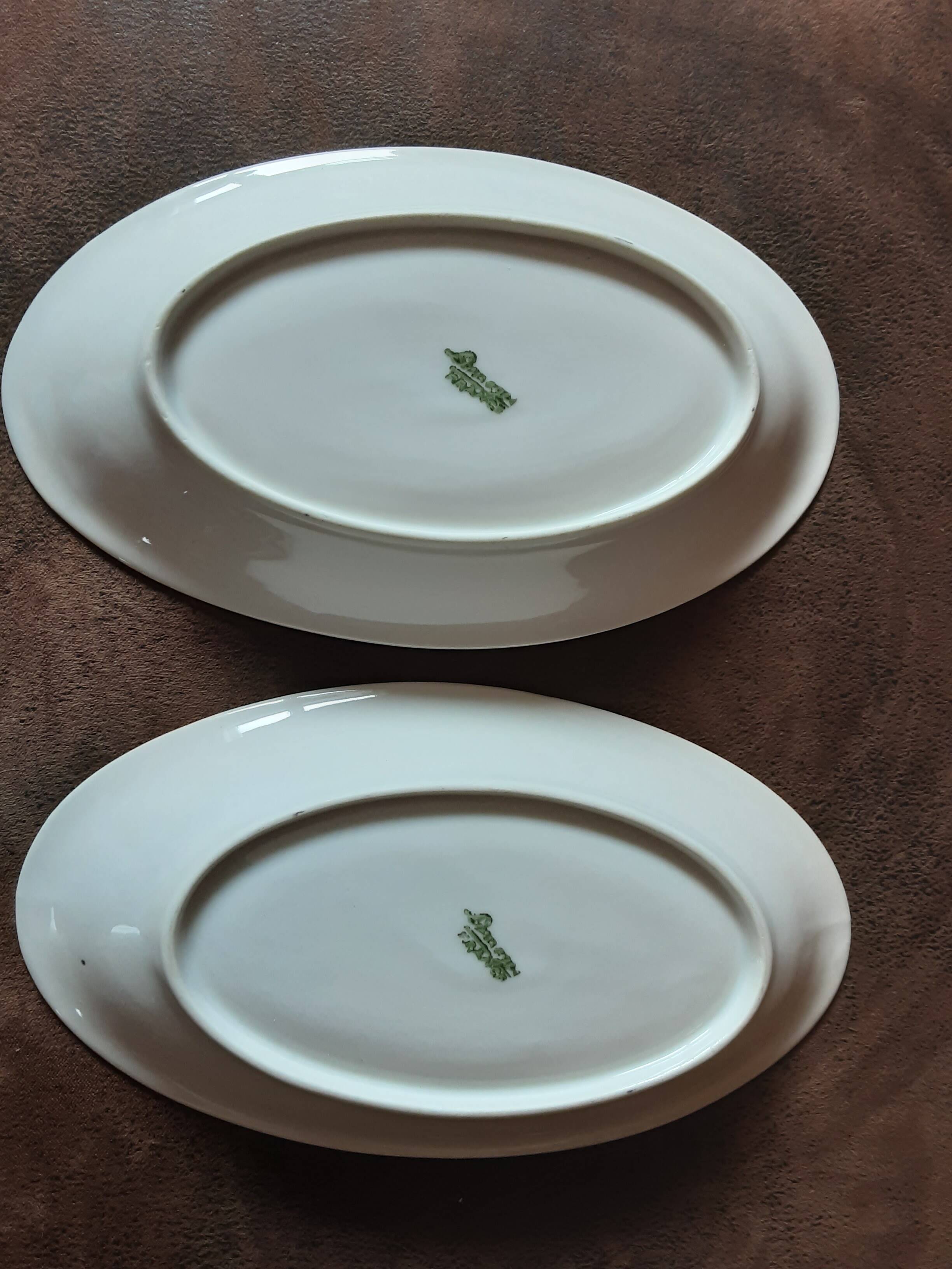 Set of 2 Limoges Porcelain butter dishes.