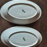 Set of 2 Limoges Porcelain butter dishes.