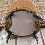 Pair of Napoleon III toad armchairs