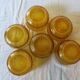 6 bols en verre opaque jaune de chez Lever en très bon état.