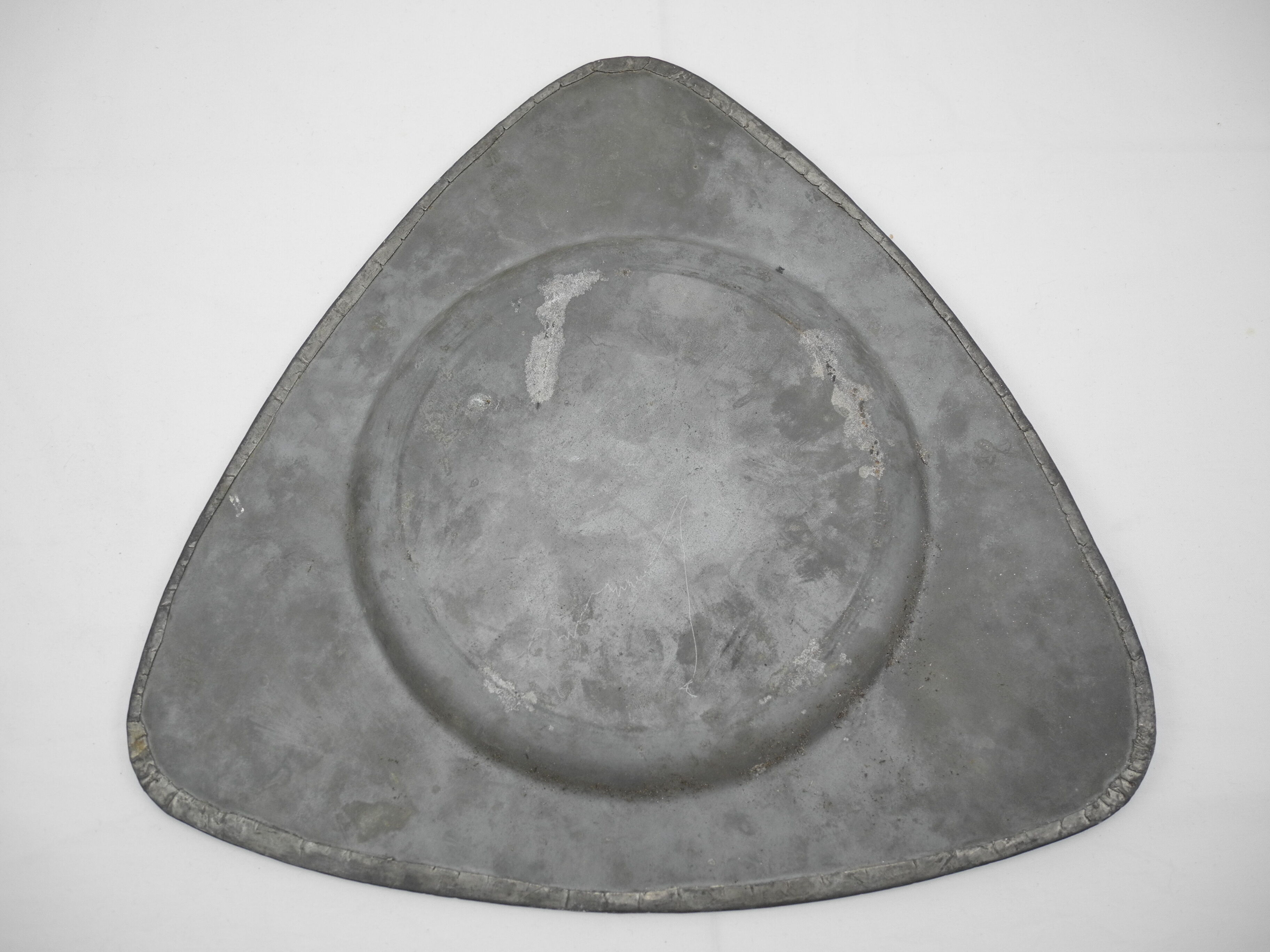 Old zinc flower pot saucer tin old zinc flower pot base