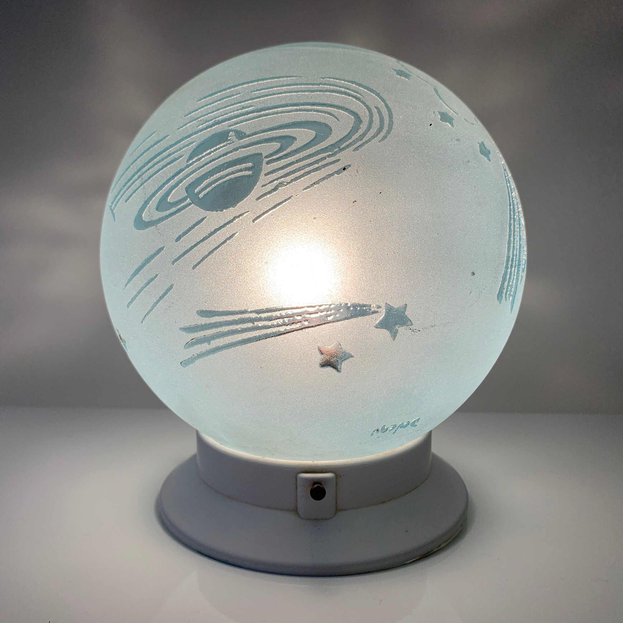 Ceiling lamp old art deco Deveau Pantin around 1920 decoration star planet angel