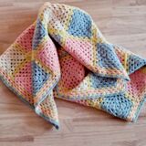 Crocheted baby plaid cover