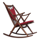 1960s Danish rocking chair by Frank Reenskaug, model 182, reupholstered.