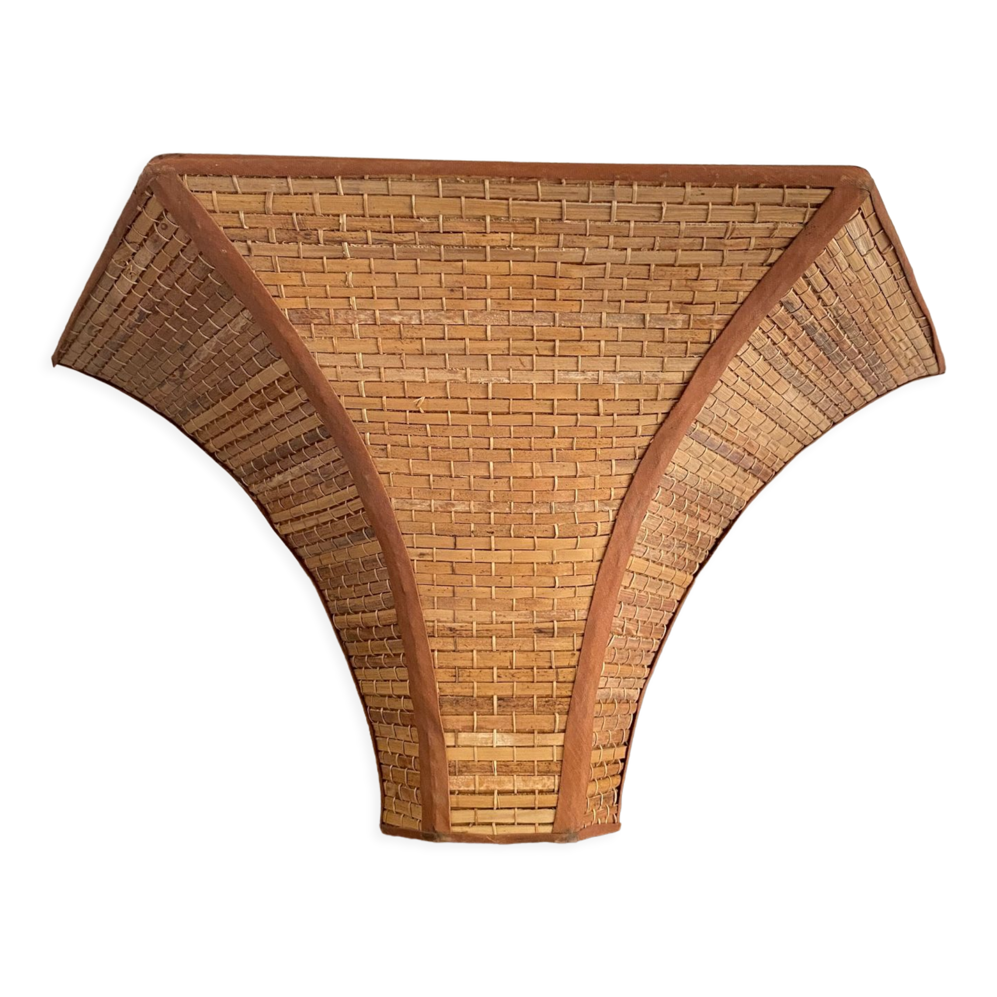 Wall lamp in woven straw 80s