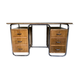 Bauhaus desk in oak and chrome, 1930s