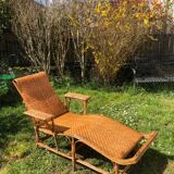 Chaise longue en rotin