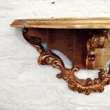Louis XV-style gilded wooden shelf