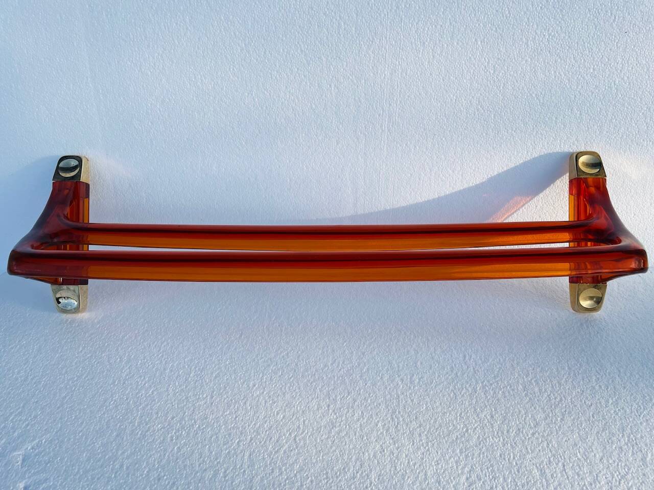 Set of 4 Burnt Orange 1970s Bathroom Accessories