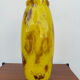 Large marbled yellow Art Deco vase