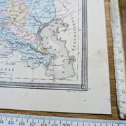 Russia, old map, printed in 1852.