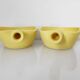 Two yellow ceramic dishes