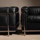 Two ‚LC2‘ Armchairs by Le Corbusier, P. Jeanneret, C. Perriand for Cassina