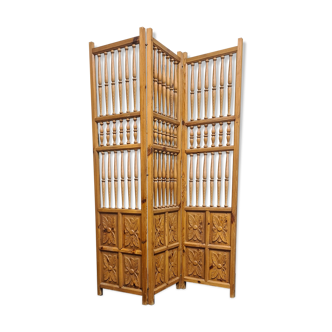 Vintage wooden carved room devider