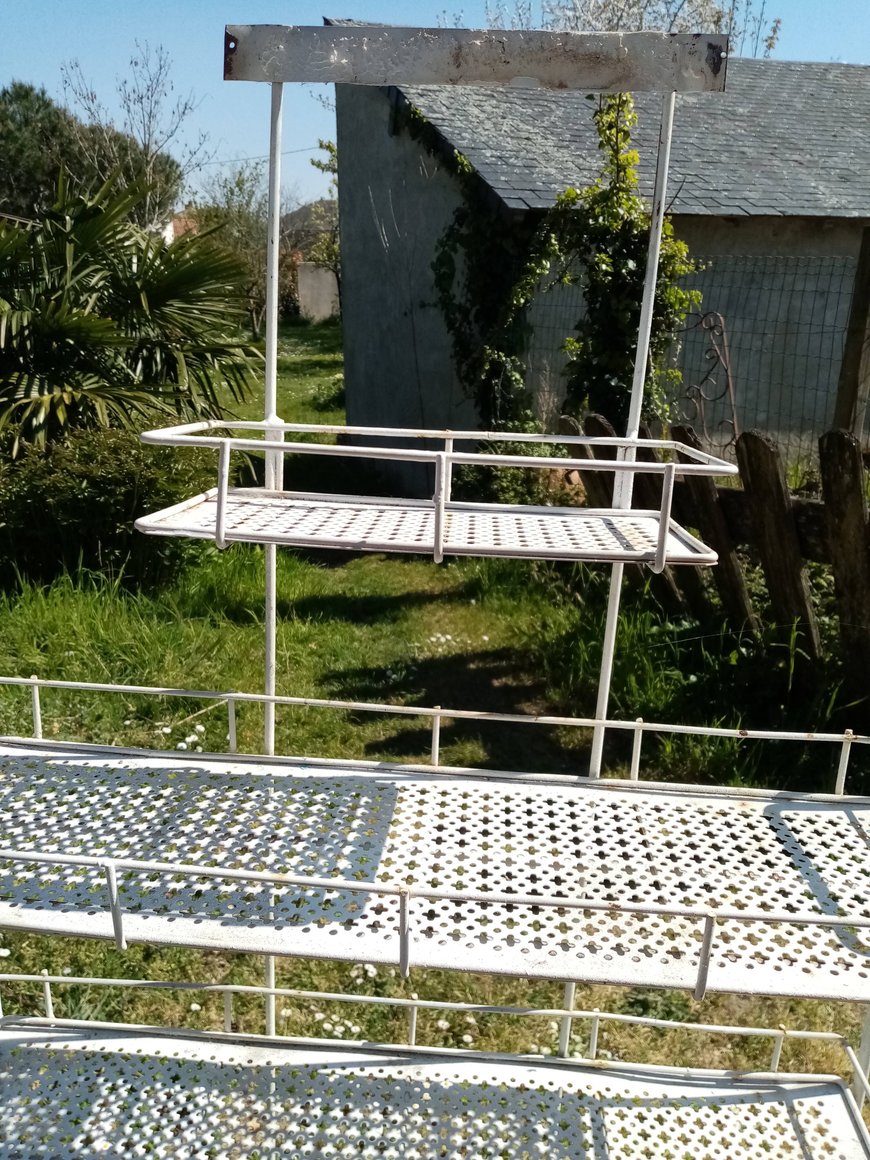 Vintage metal shelf