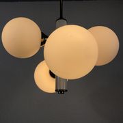 Lustre Kaiser Pop Art 4 boules opaline, 1960s