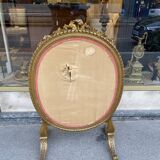 Gilded wooden screen and Napoleon III floral tapestry