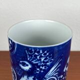 Vintage peacock vase in German porcelain by Bjørn Wiinblad for Rosenthal, 1970s.