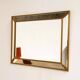 Vintage Wall Mirror in Gilded Brass with Leaf Details, 1980s