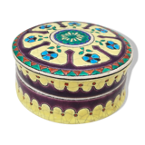 Ceramic box enamels of Longwy floral decoration