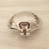 Stainless steel and glass shell butter dish