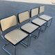 Ensemble de 4 chaises vintage modèle Cesca B32 en noir et chrome
