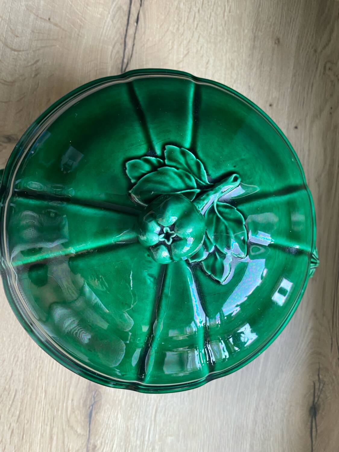 green earthenware soup tureen