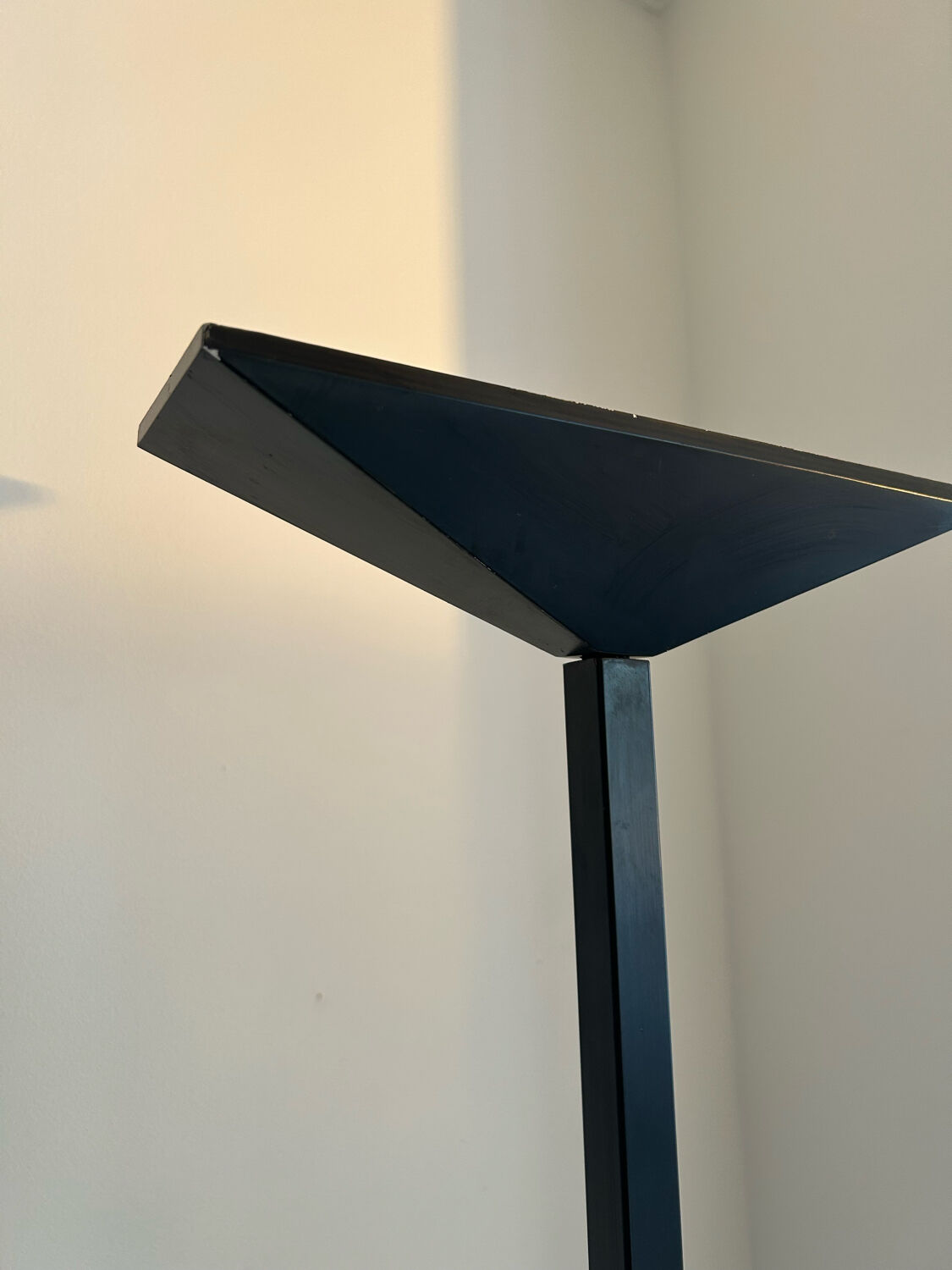 Pair of vintage geometric floor lamps model "206863" , Pierre Disderot for Glass and Light, France 1980