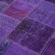 Handmade anatolian vintage 171 cm x 241 cm purple patchwork carpet
