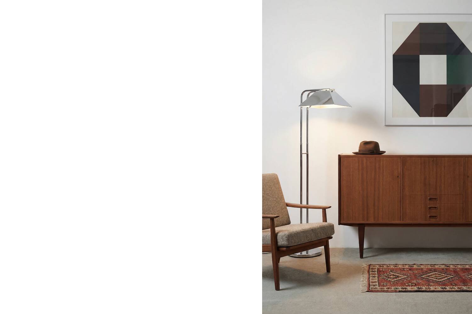 Vintage Mid-Century Scandinavian Modern Classic Teak High Sideboard