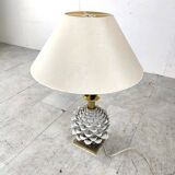 Vintage italian ceramic artichoque table lamp, 1960s