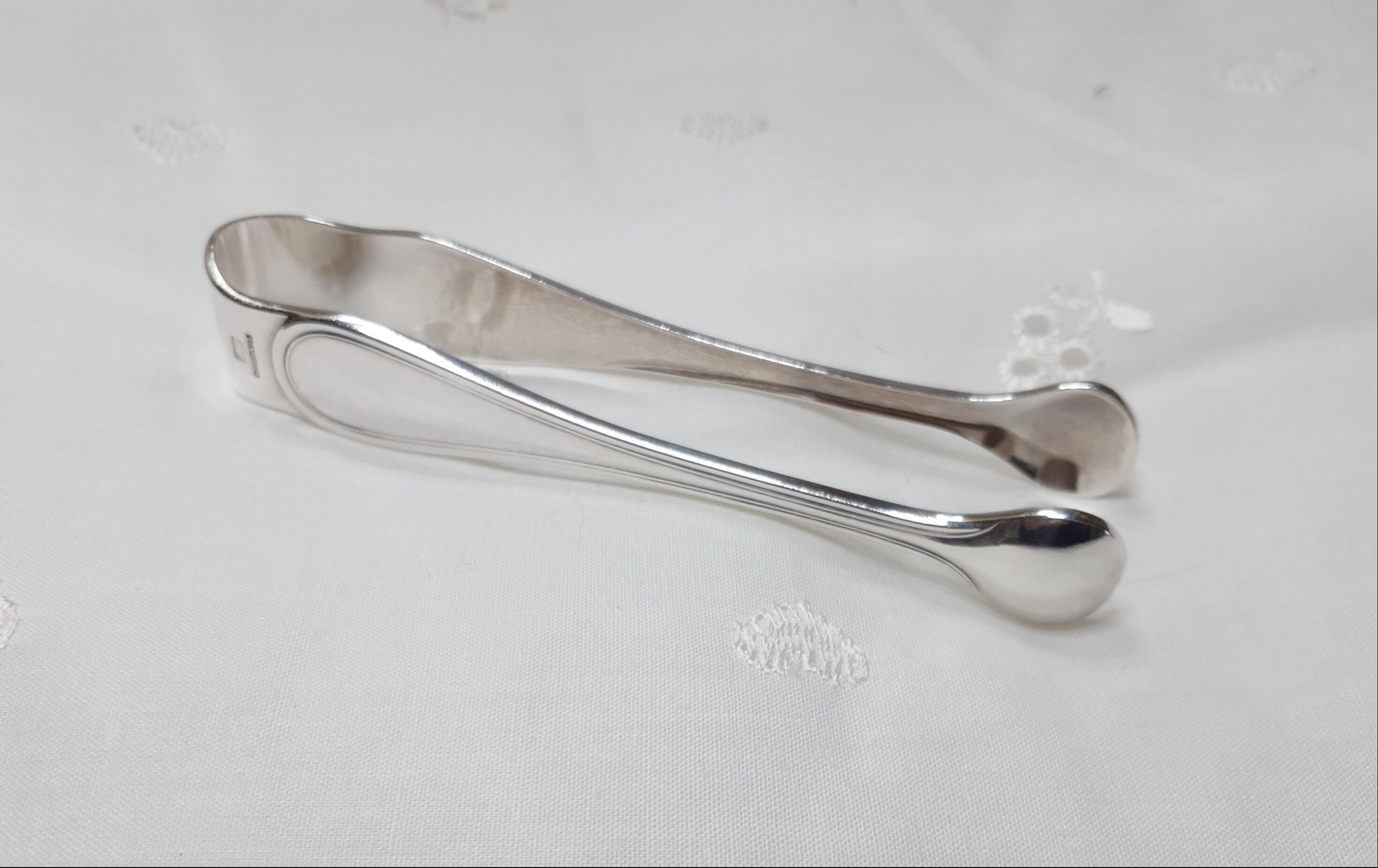 Christofle silver metal sugar tongs , Albi model