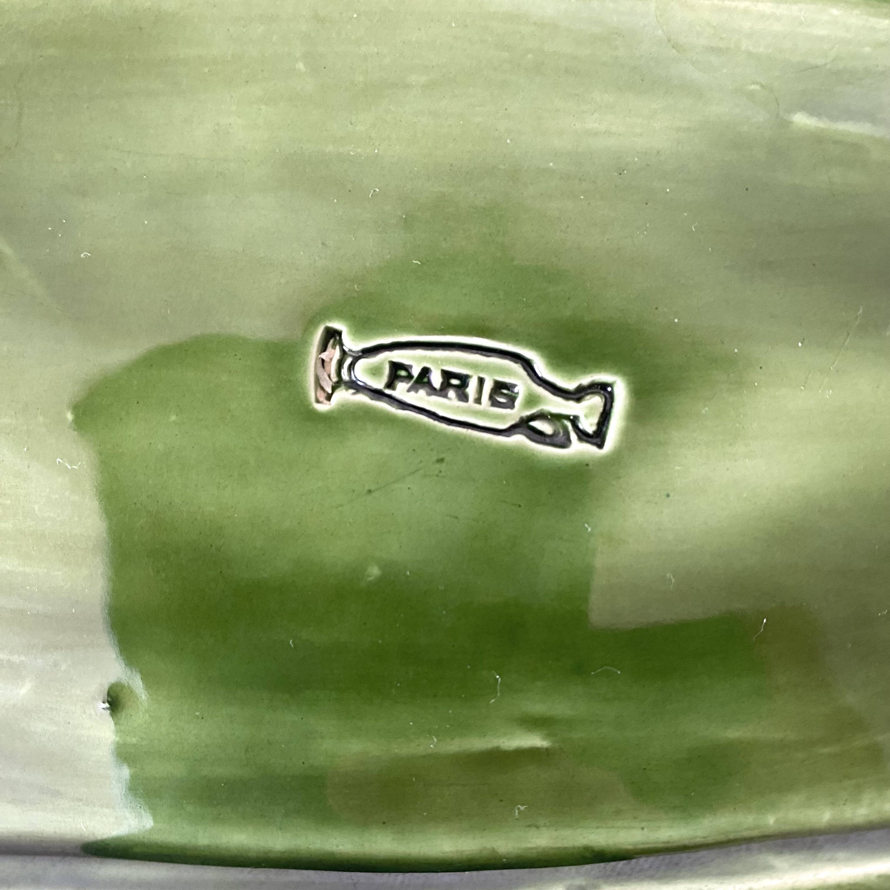 Large glazed ceramic dish, fruit bowl.