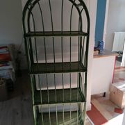 Étagère bambou /rotin verte