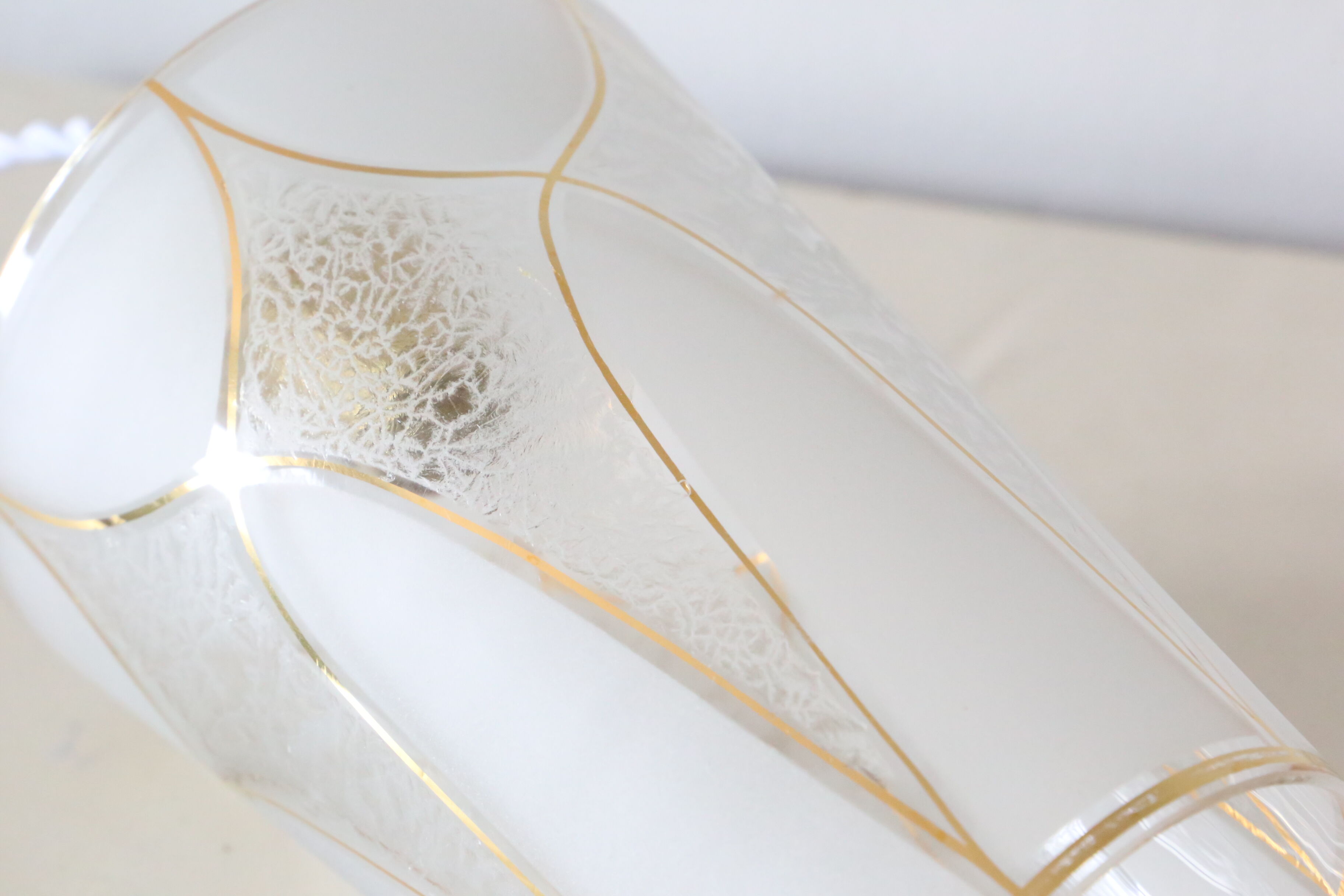 Frosted hanging lamp, vintage