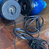 Pair of crackled ceramic lamps