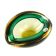 Sommerso Mid-century Modern organiser, glass, Murano, Italy, 1950s