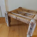 Tabouret bas en bois