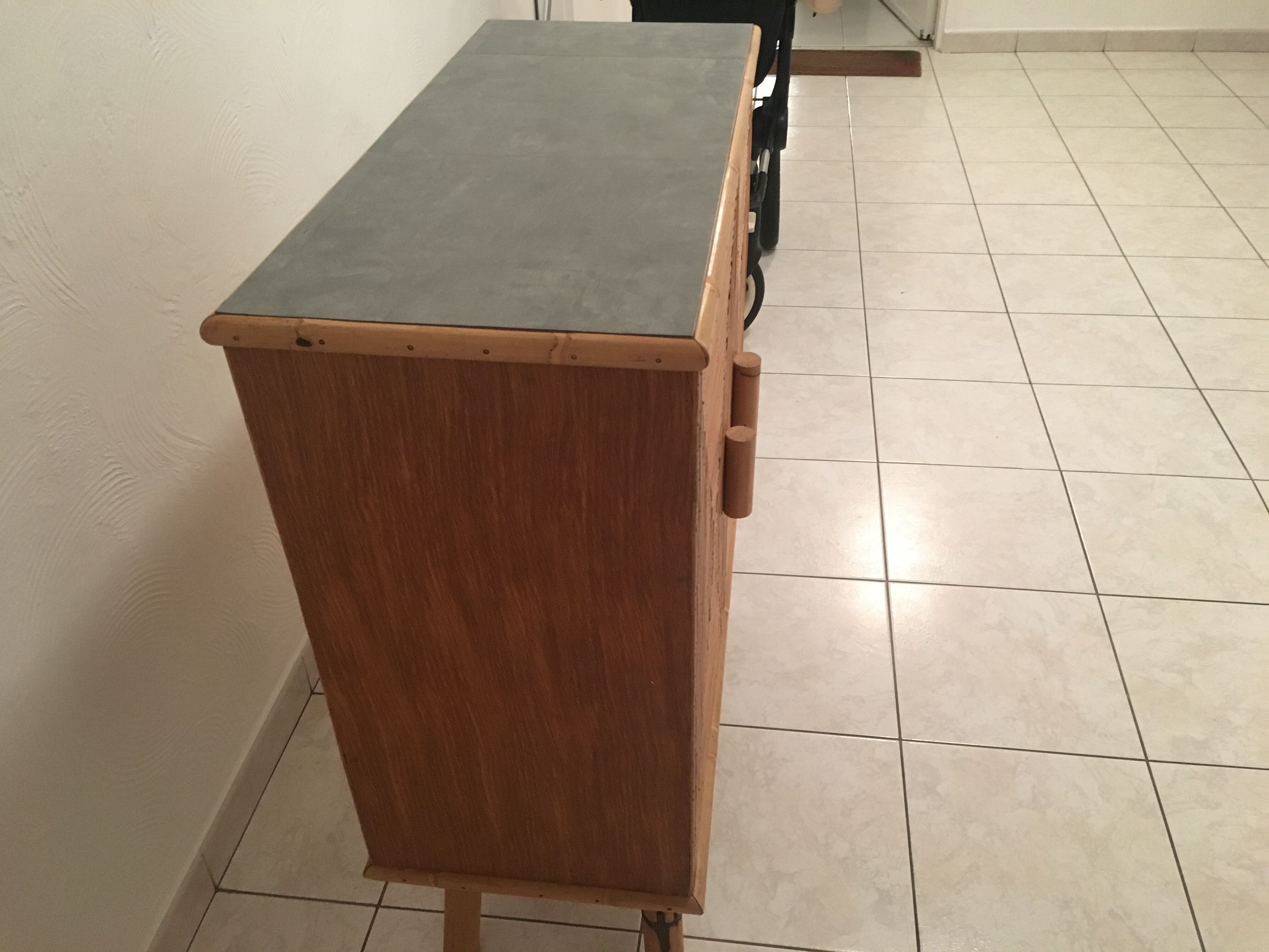 Vintage rattan buffet