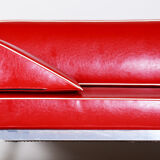 Red leather sofa by Hynekk Gottwald 1930