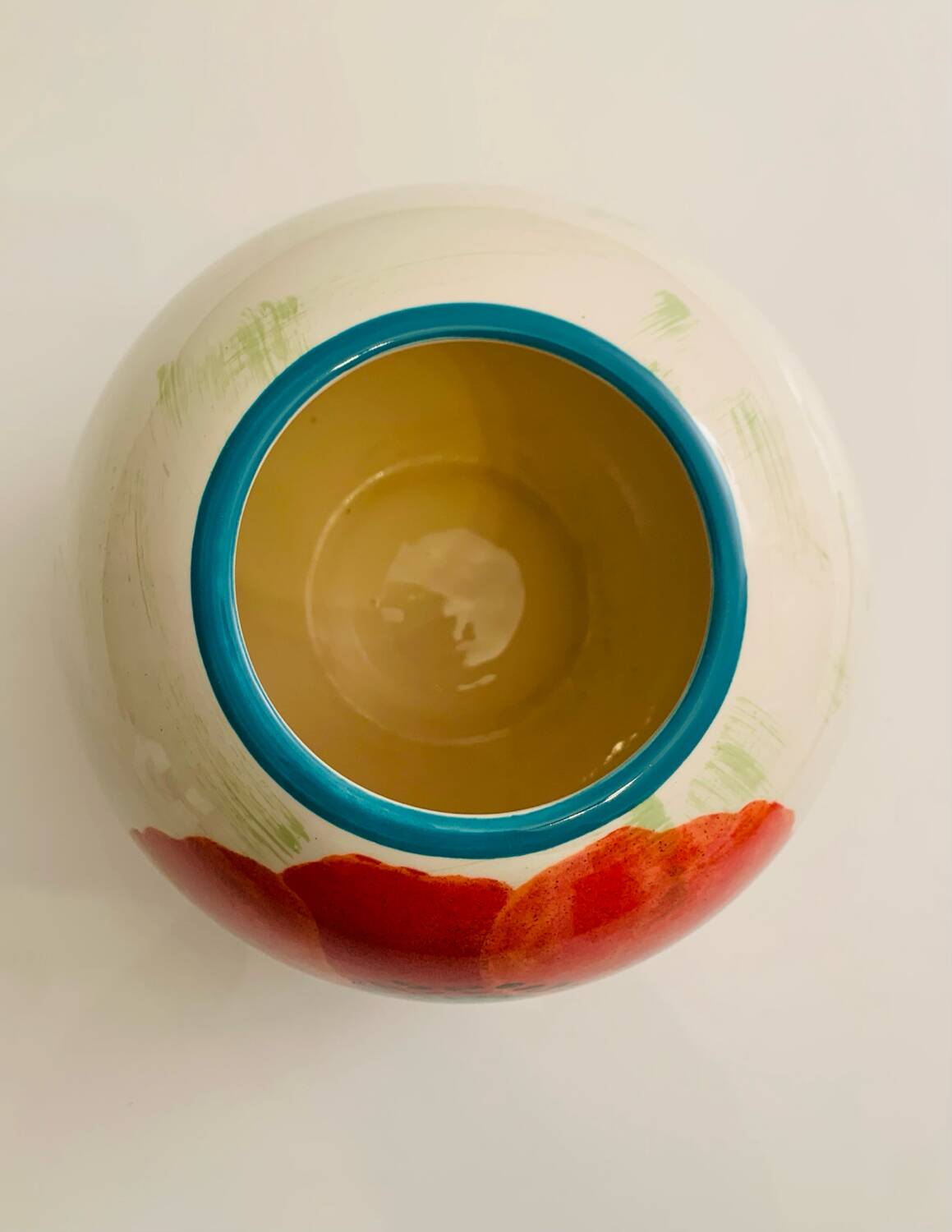 Round vase in Lunéville earthenware - "Poppy" collection