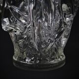 Unsigned Lalique Bacchantes vase in clear crystal, mid-20th century